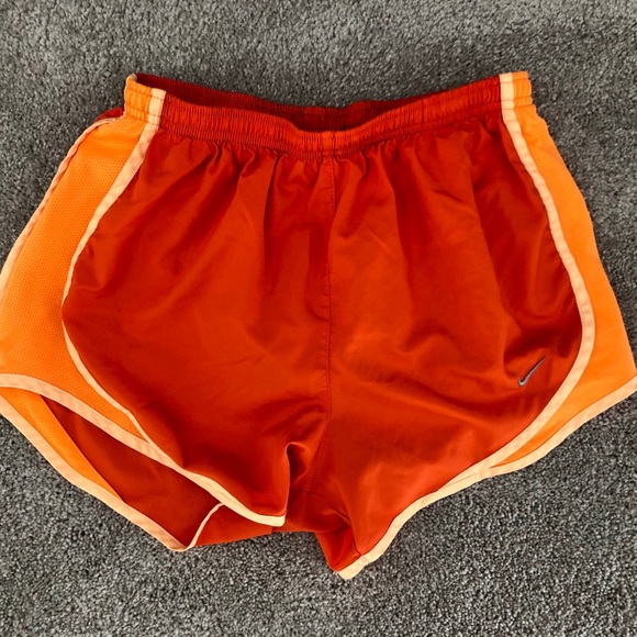 orange nike tempo shorts
